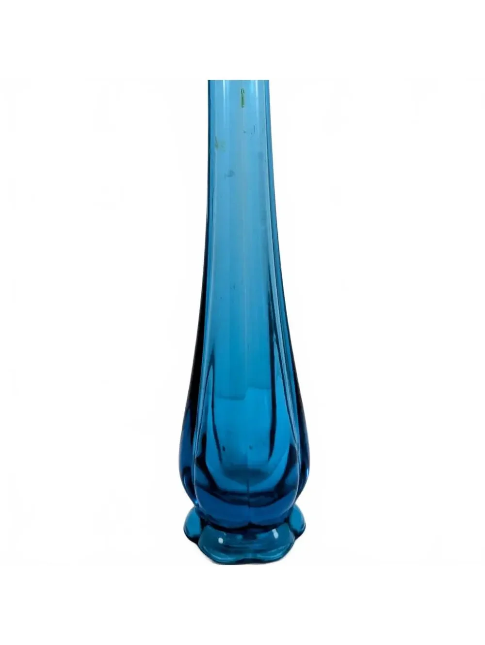 Vtg L.E. Smith Simplicity 4103 Peacock Blue Swung Vase 14.75